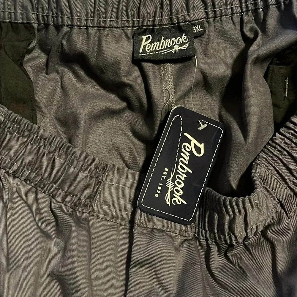 Pembrook men’s big and tall comfort collection easy to wear pants in gray 3XL - Picture 8 of 8